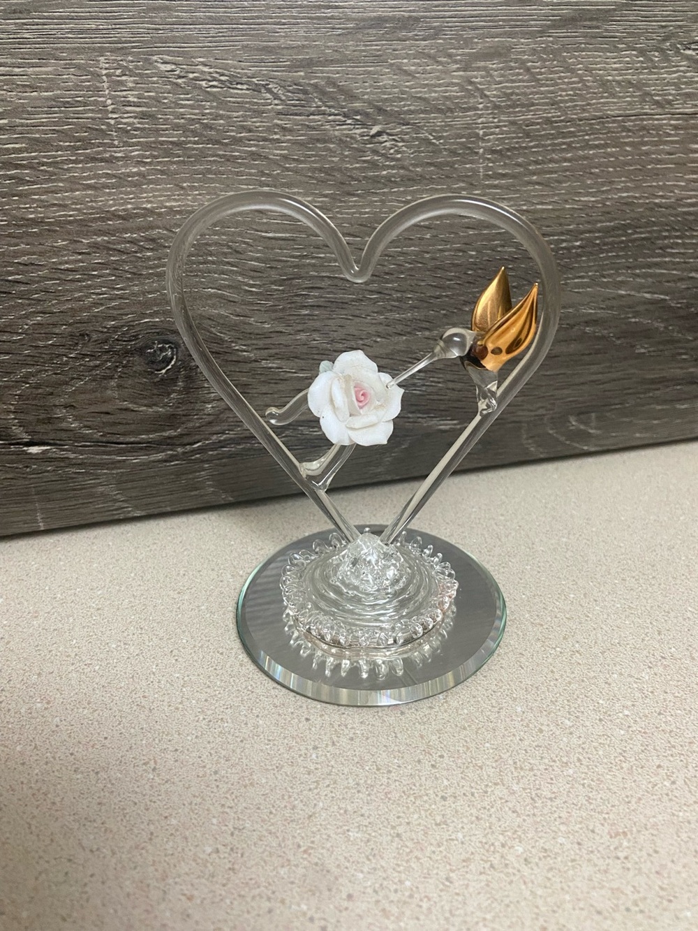 Vintage Glass Baron Hummingbird Figurine